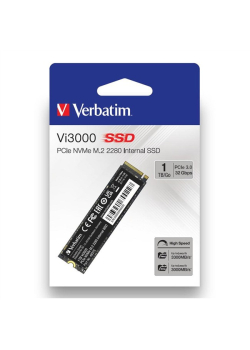 Dysk SSD Verbatim Vi3000 1TB M.2 PCIe Gen3 NVME 2280 (3300/3000 MB/s)-1312045