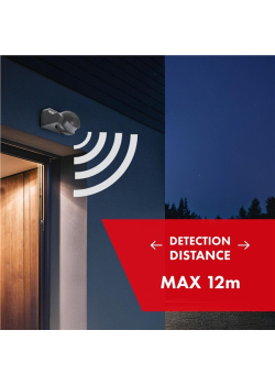 Czujnik ruchu PIR Maclean, na podczerwień, IP44, szary, zasięg 12m, max. obciążenie 800/1200W, MCE358 G-1317791