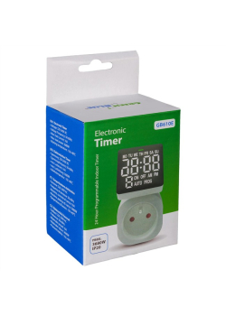 Włącznik czasowy - timer cyfrowy GreenBlue, max. obciążenie 16A, IP20, GB610 E-1317561