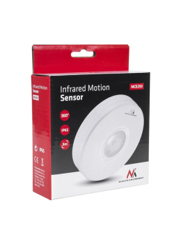 Czujnik ruchu Maclean MCE293 na podczerwień płaski IP65 do stosowania na zewnątrz zasięg 8m, max. obciążenie 2000W