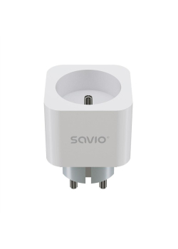Gniazdko inteligentne Wi-Fi SAVIO AS-01, 16A, Smart z pomiarem zużycia energii, Timer-1317849