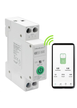 Przekaźnik Wi-Fi Qoltec 63A na szynę DIN z licznikiem energii elektyrcznej | TUYA | SMART LIFE-1317837