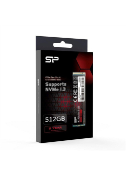 Dysk SSD Silicon Power A80 512GB M.2 PCIe Gen3x4 NVMe (3400/3000 MB/s) 2280-1311764
