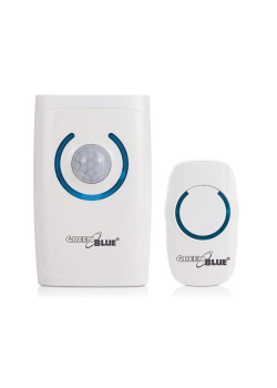 Dzwonek bezprzewodowy GreenBlue GB110 4w1 36 melodii 150m  - dzwonek, alarm, czujnik ruchu, latarka