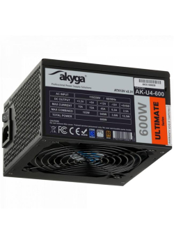 Zasilacz ATX 600W Akyga Ultimate AK-U4-600 80+ Bronze Fan12cm P8 6xSATA