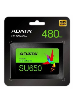 Dysk SSD ADATA Ultimate SU650 480GB 2,5" SATA3 (520/450 MB/s) 7mm, 3D NAND / Black Retail