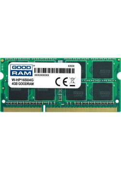Pamięć SODIMM DDR3 GOODRAM 4GB 1600MHz  ded. do HP (W-HP16S04G)