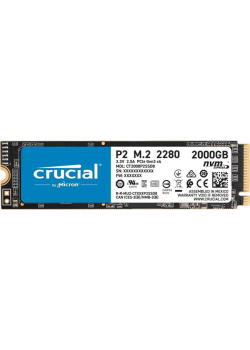 Dysk SSD Crucial P2 2TB M.2 PCIe 3.0 NVMe 2280 (2400/1900MB/s)