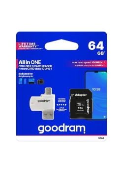 Karta pamięci microSDHC GOODRAM 64GB M1A4 UHS-I + Adapter