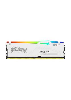 Pamięć DDR5 Kingston FURY Beast RGB 16GB (1x16GB) 5600MHz CL40 1,25V White
