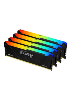 Pamięć DDR4 Kingston Fury Beast RGB 64GB (4x16GB) 3600MHz CL18 1,35V czarna