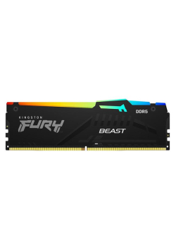 Pamięć DDR5 Kingston FURY Beast RGB 16GB (1x16GB) 4800MHz CL38 1,1V Czarna