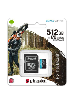 Karta pamięci Kingston microSD Canvas Go! Plus 512GB UHS-I U3 V30 + adapter-953474