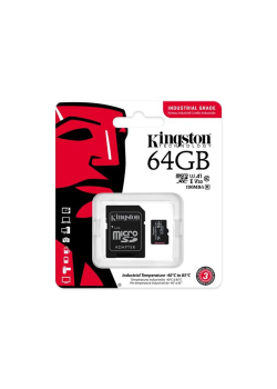 Karta pamięci Kingston Industrial microSD 64GB Class 10 UHS-I U3 + adapter-953346