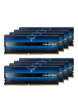 Pamięć DDR4 Team Group T-FORCE XTREEM ARGB 128GB (8x16GB) 3200MHz CL16 1,35V Niebieska