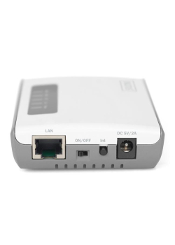 Serwer sieciowy DIGITUS wielofunkcyjny, bezprzewodowy 2-portowy, USB 2.0, 300Mbps-964453