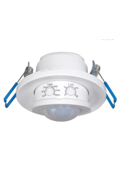 Czujnik ruchu PIR Maclean MCE130 do zabudowy zasięg 6m, 800W (lampy żarowe) 400W (lampy energooszczędne)