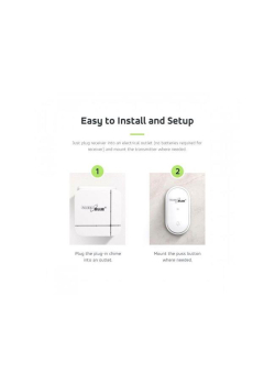 Dzwonek bezprzewodowy Greenblue GB210 kinetyczny bezbateryjny ECO 52 melodie biały zasięg 150m, 230V IP44-972395