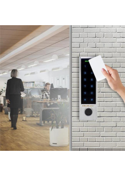 Zamek szyfrowy Qoltec TITAN z czytnikiem linii papilarnych | RFID | BT 4.0 | kod | karta | brelok | dzwonek | IP68 | EM-