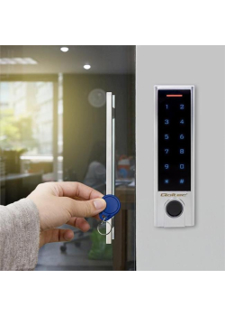 Zamek szyfrowy Qoltec TITAN z czytnikiem linii papilarnych | RFID | BT 4.0 | kod | karta | brelok | dzwonek | IP68 | EM-