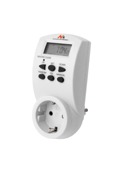 Timer cyfrowy Maclean MCE05G 10 programów 3600W, czasomierz, programator cyfrowy max 156 programów (niemiecki)