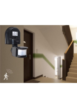 Czujnik ruchu zmierzchu Maclean MCE25 B ścienny czarny 180° 1200W-973037