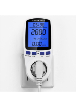Watomierz Qoltec Licznik zużycia energii PM0626 | 3680W | 16A | LCD-973430