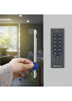 Zamek szyfrowy Qoltec CALISTO z czytnikiem RFID | kod | karta | brelok | dzwonek | IP68 | EM-973244