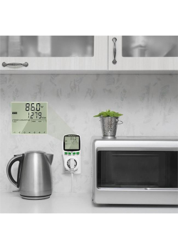 Watomierz Qoltec Licznik zużycia energii PM0627 z historią pomiaru | 3680W | 16A | LCD-973441