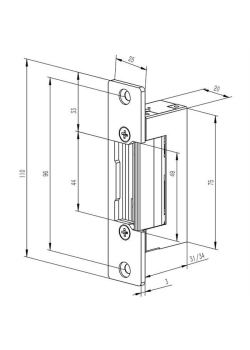 Elektrozaczep Qoltec symetryczny rewersyjny | 300mA | 12V-973372