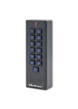 Zamek szyfrowy Qoltec CALISTO z czytnikiem RFID | kod | karta | brelok | dzwonek | IP68 | EM
