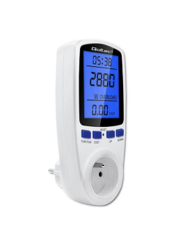 Watomierz Qoltec Licznik zużycia energii PM0626 | 3680W | 16A | LCD-973433