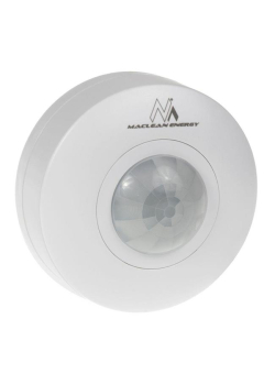 Czujnik ruchu PIR Maclean MCE314 W, zasięg 6m, sufitowy, max. obciążenie 1200W, IP20