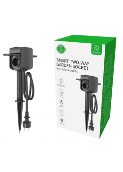 Gniazdko podwójne inteligentne Woox Smart zewnętrzne IP44 Wi-Fi-974055