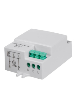 Czujnik ruchu Maclean MCE316, mikrofalowy, zasięg 8m, max. obciążenie 1200W, IP20, 5.8 GHz-989443